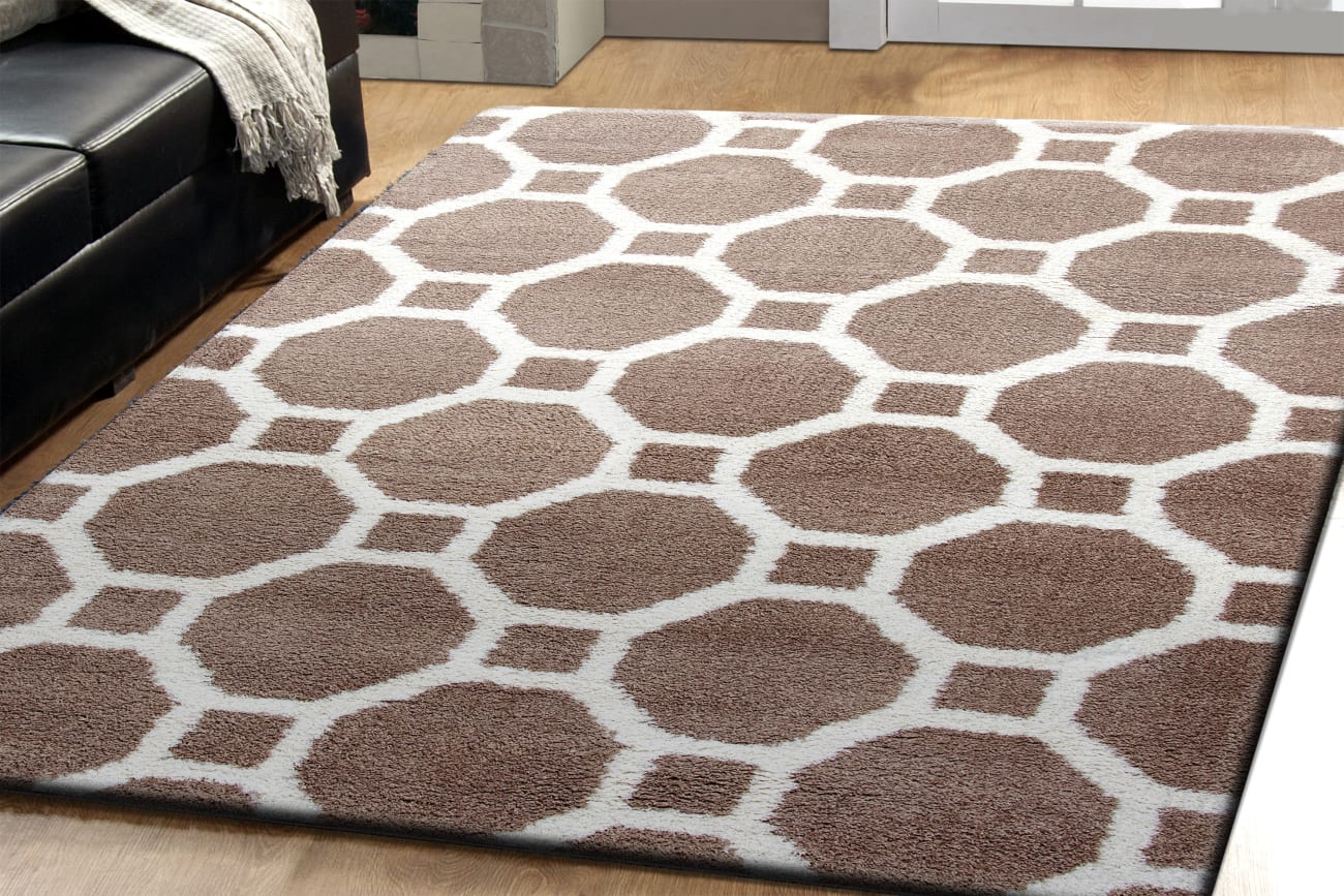 SI7105903115 - Dynamic Rugs - SILKY SHAG - Beige 5903-115 - 6.7' x 9.6'