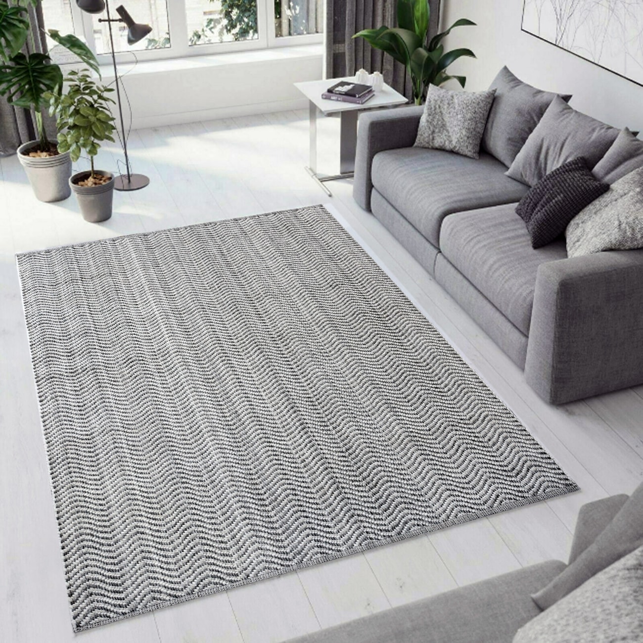ALLEGRA - Grey White 2986-901 - Dynamic Rugs - ALLEGRA - Grey White 2986-901