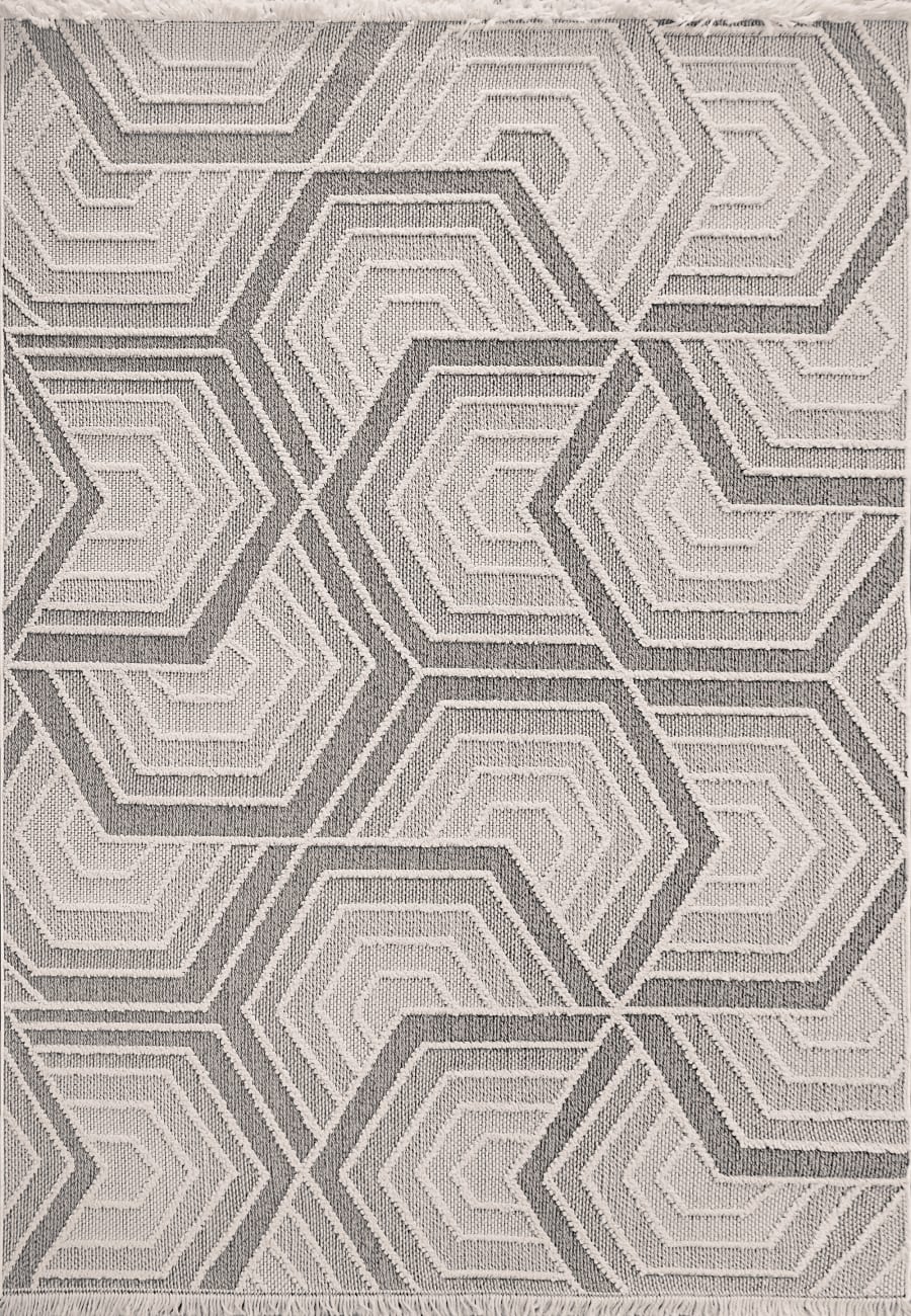 SV9123611190 - Dynamic Rugs - SEVILLE - Ivory Grey 3611-190 - 7.1' x 10'