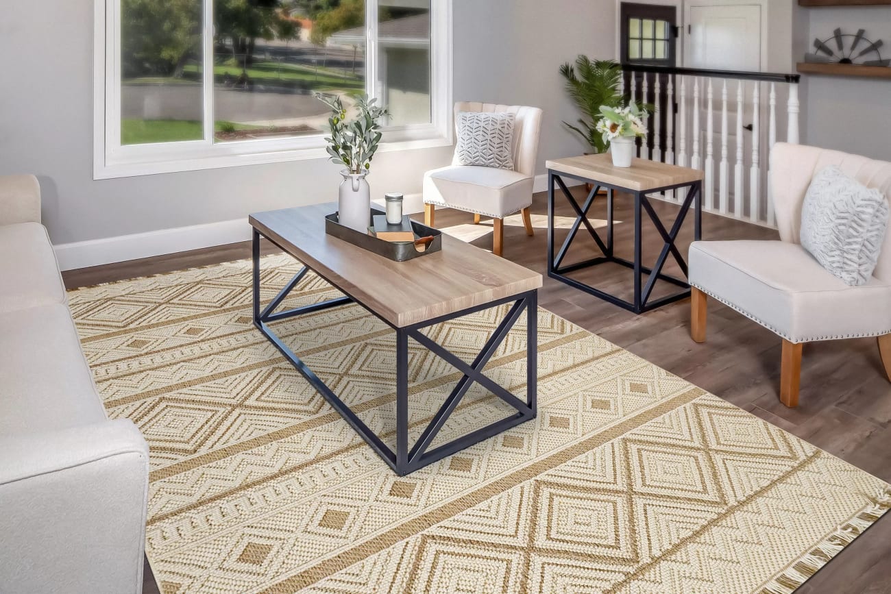 SV583612800 - Dynamic Rugs - SEVILLE - Beige 3612-800 - 5' x 7'