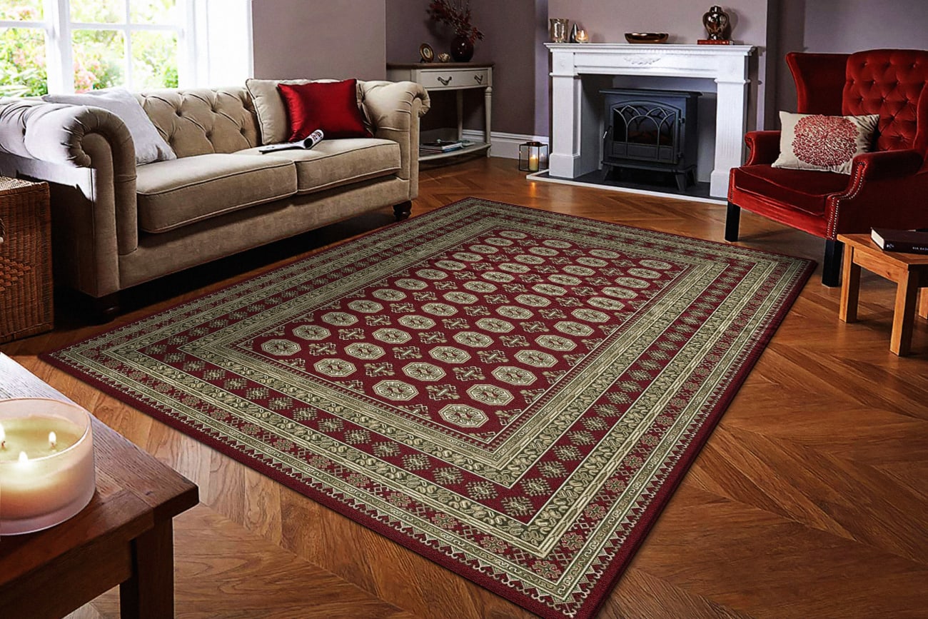ANCIENT GARDEN - Red Beige 57102-1293 - Dynamic Rugs - ANCIENT GARDEN - Red Beige 57102-1293
