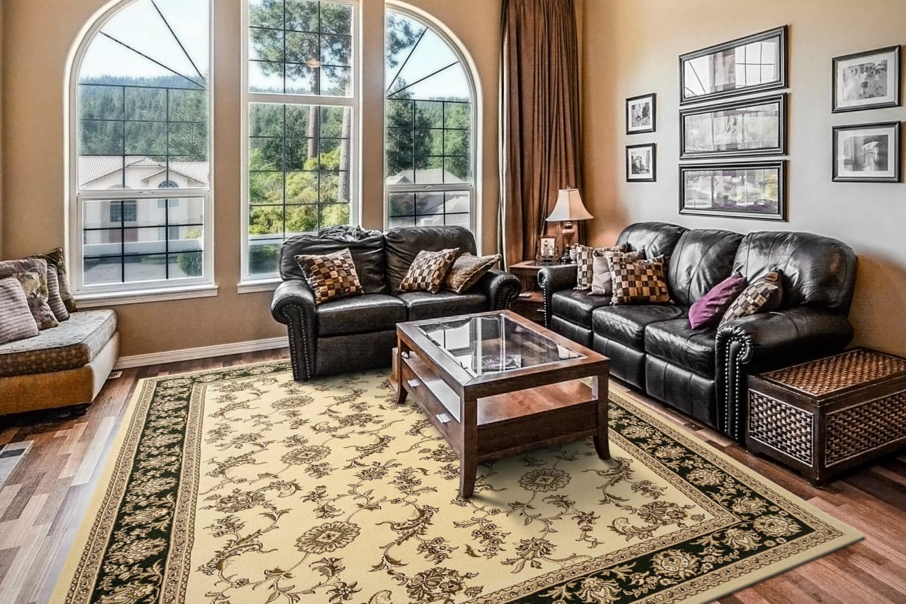 LEGACY - Ivory Black 58017-190 - Dynamic Rugs - LEGACY - Ivory Black 58017-190