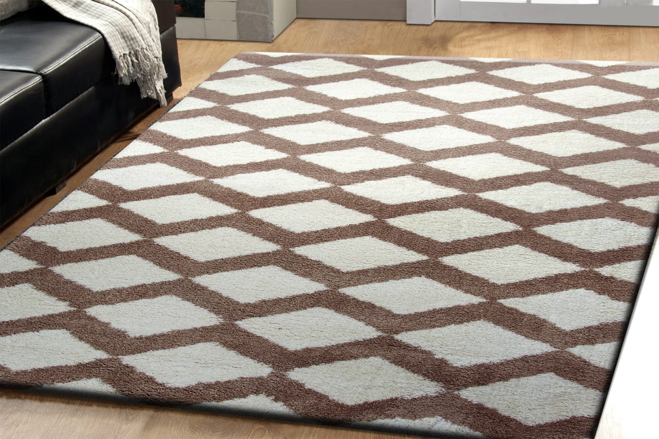 SI7105904111 - Dynamic Rugs - SILKY SHAG - White 5904-111 - 6.7' x 9.6'