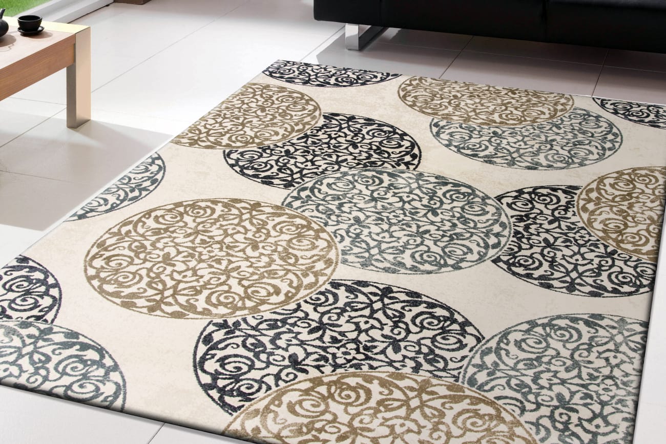ME69985014118 - Dynamic Rugs - MELODY - Ivory 985014-118 - 5.3' x 7.7'