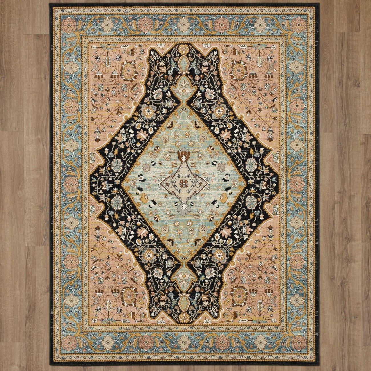 Zephyr - Bidjar Robin's Egg Blue 92124-60129 - Karastan - Zephyr - Bidjar Robin's Egg Blue 92124