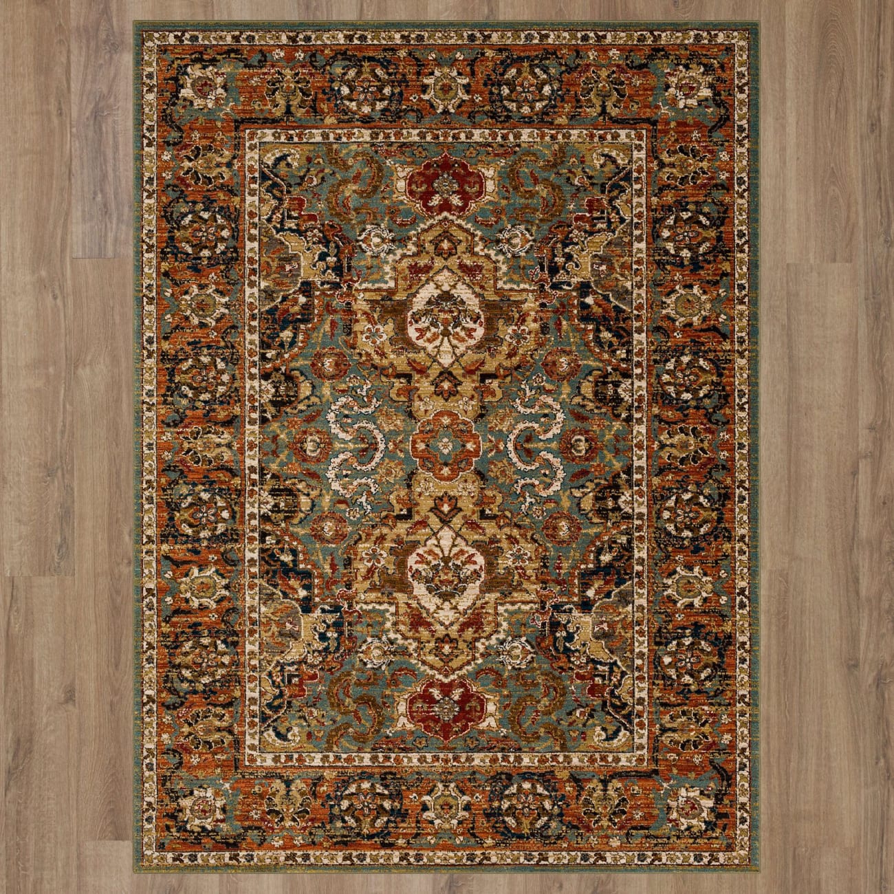 Spice Market - Dhahar Aquamarine 90938-50123 - Karastan - Spice Market - Dhahar Aquamarine 90938