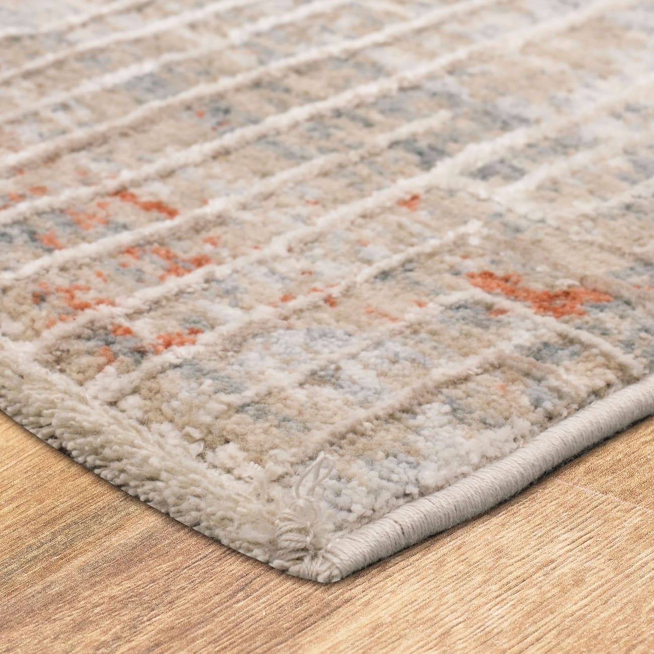 R1038-17214-031087 - Karastan - Solitude - Plaza Dilao Dark Grey Beige - 2' 7" X 7' 3"
