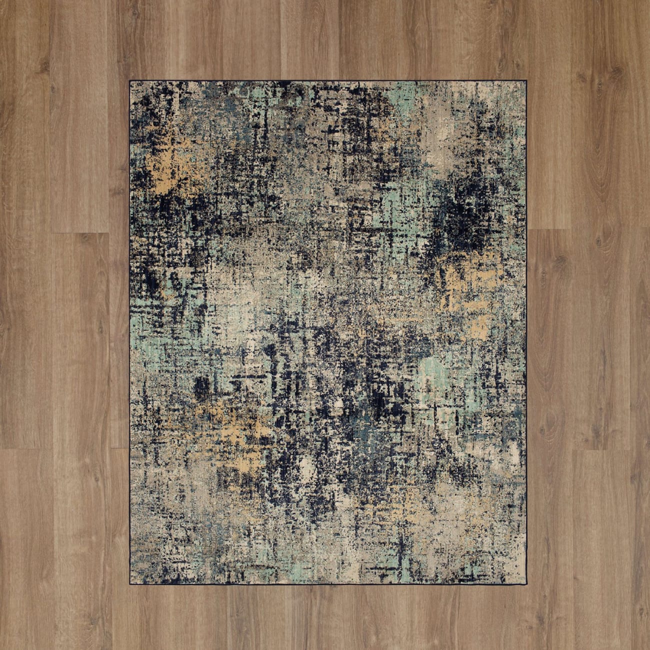 Elements - Runic Indigo 92501-50102 - Karastan - Elements - Runic Indigo 92501
