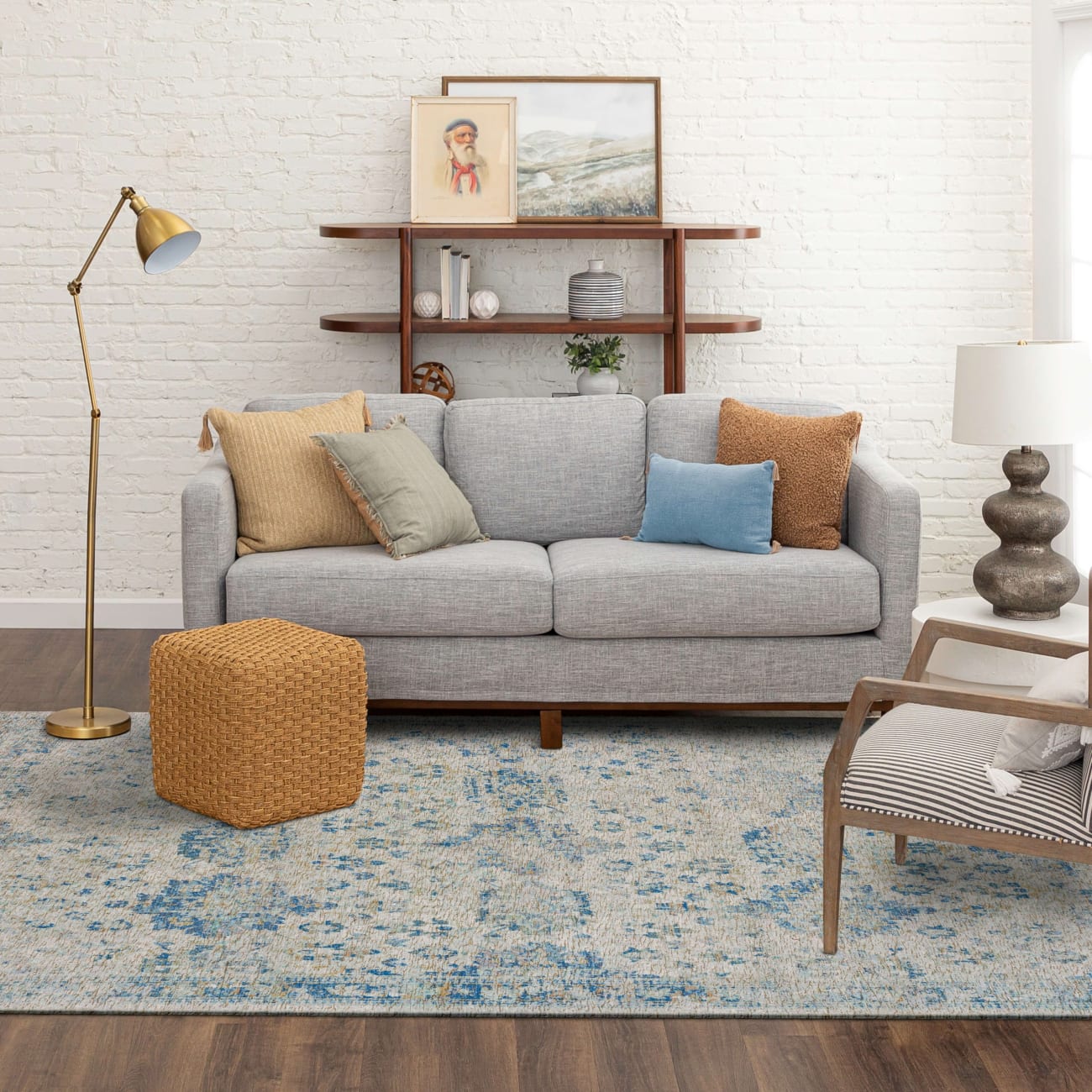 R1219-404-096120 - Karastan - Zula - Witsand Blue - 8' X 10'