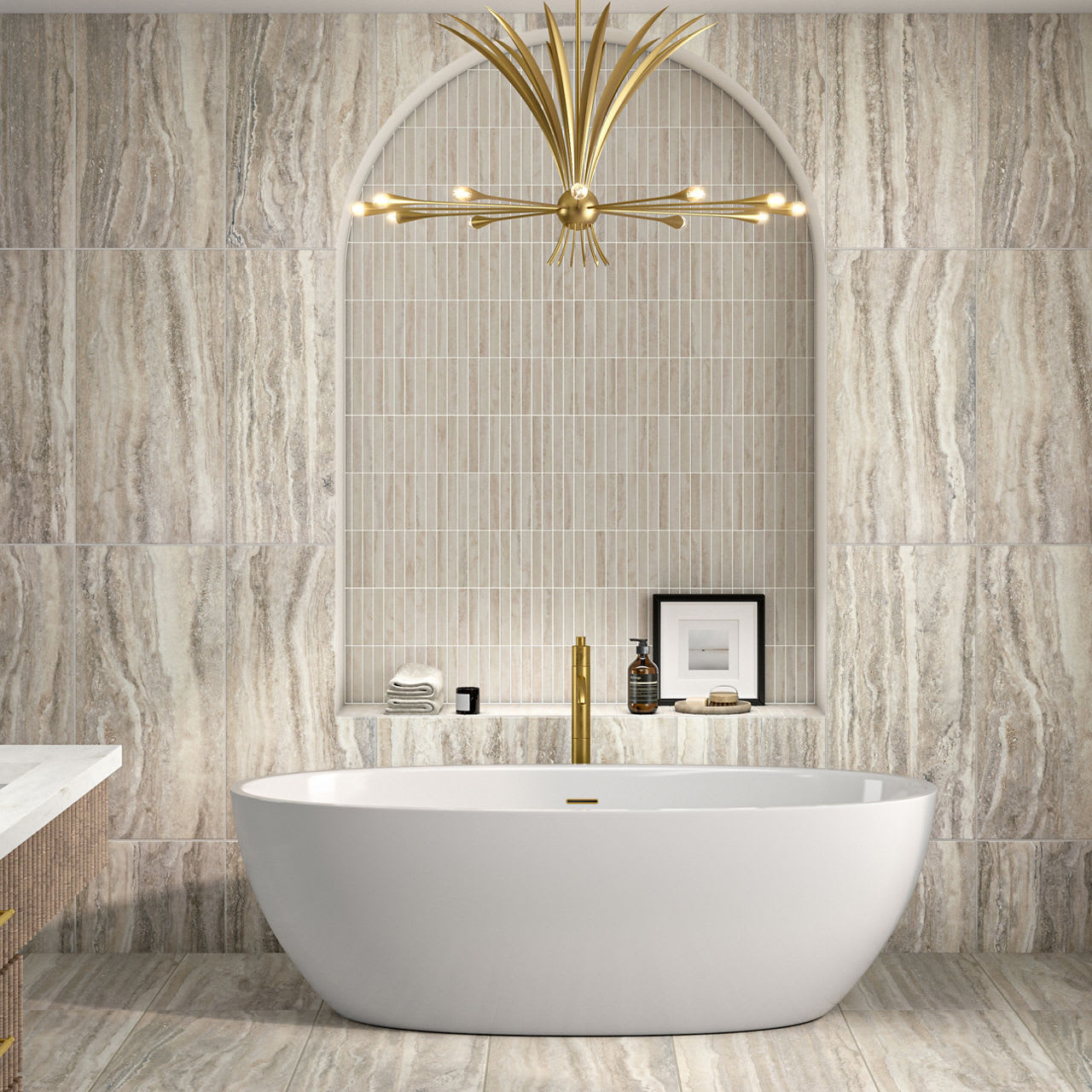 CA43STJ16MBMSMT - Daltile - Calligo - Nimbus - 1 x 6 - Mosaic