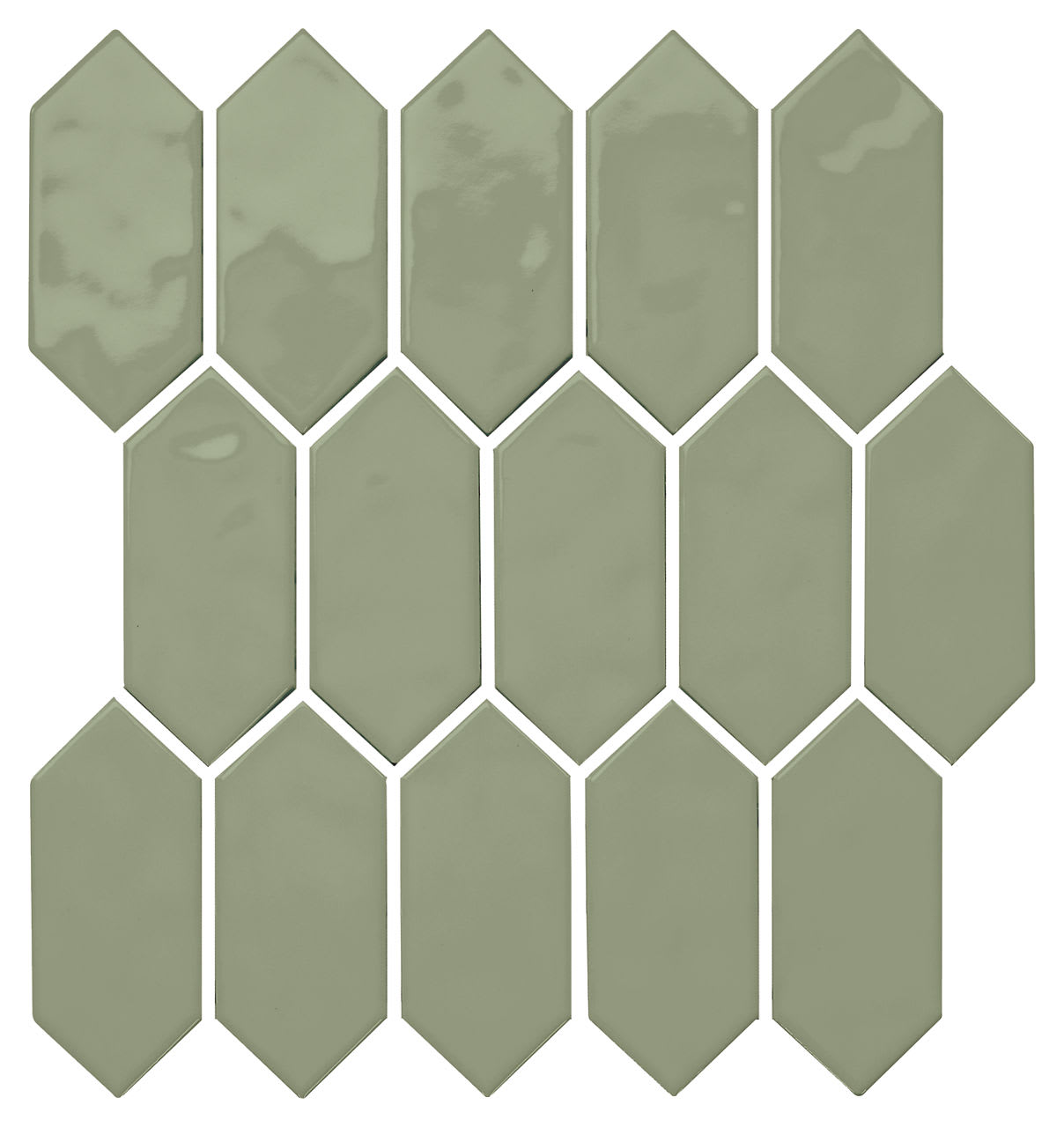 MY9325PICKMS1P2 - Daltile - Mythology - Chronos - 11 x 12 - Picket Mosaic - Undulated