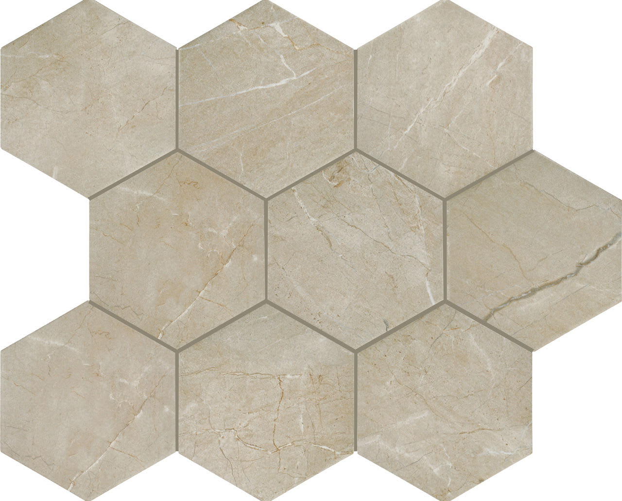 PT228HEX1P2 - Daltile - Perpetuo - Elegant Beige - 8 x 9 - Hexagon Floor Tile - Matte