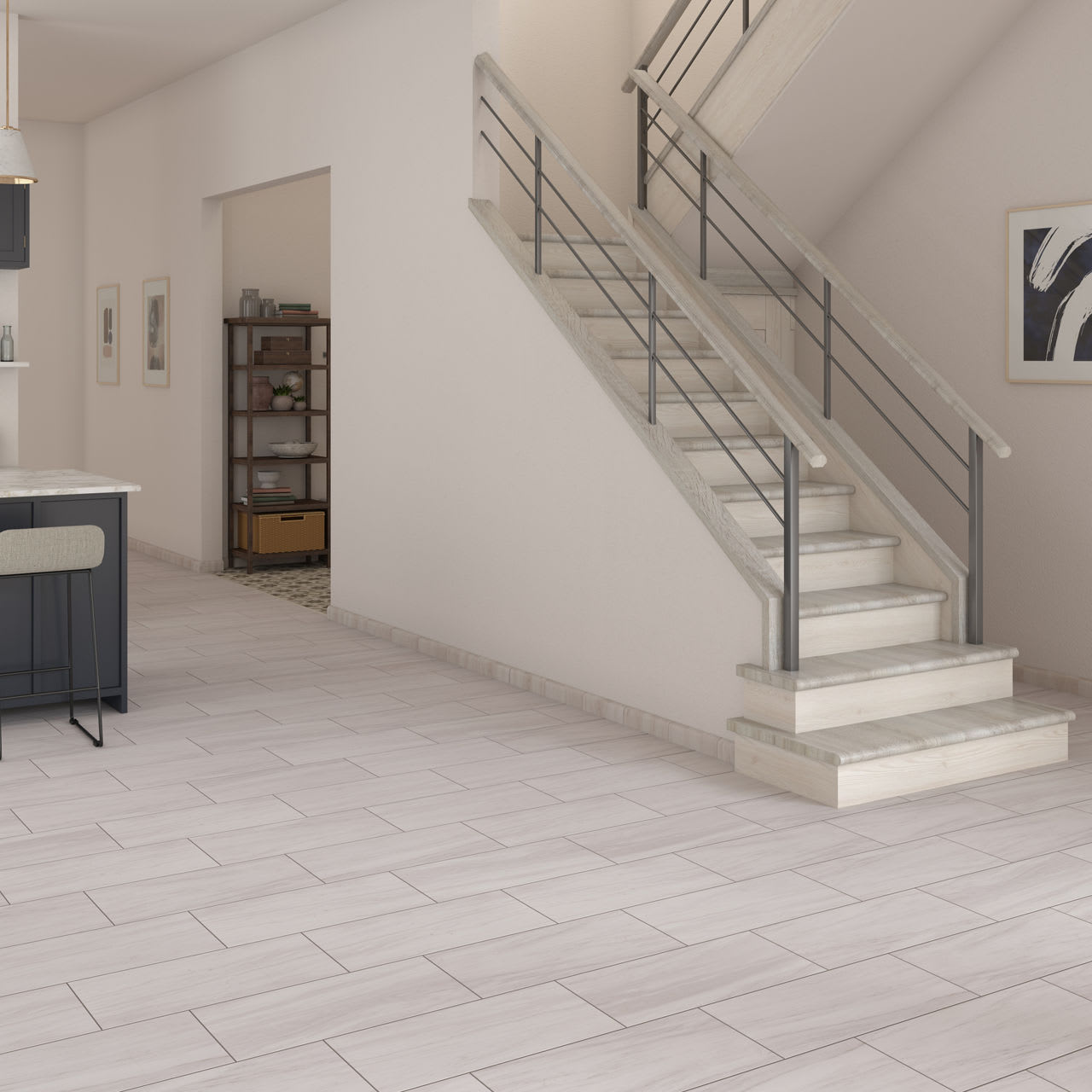 CT75RCT1224MTJ1 - Daltile Core Fundamentals - Platinum Floor Tile - CT75 Calacatta Sky - 12 x 24