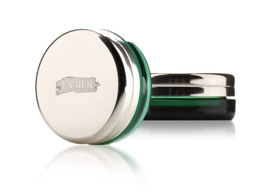 La Mer jar with an anodized aluminum lid