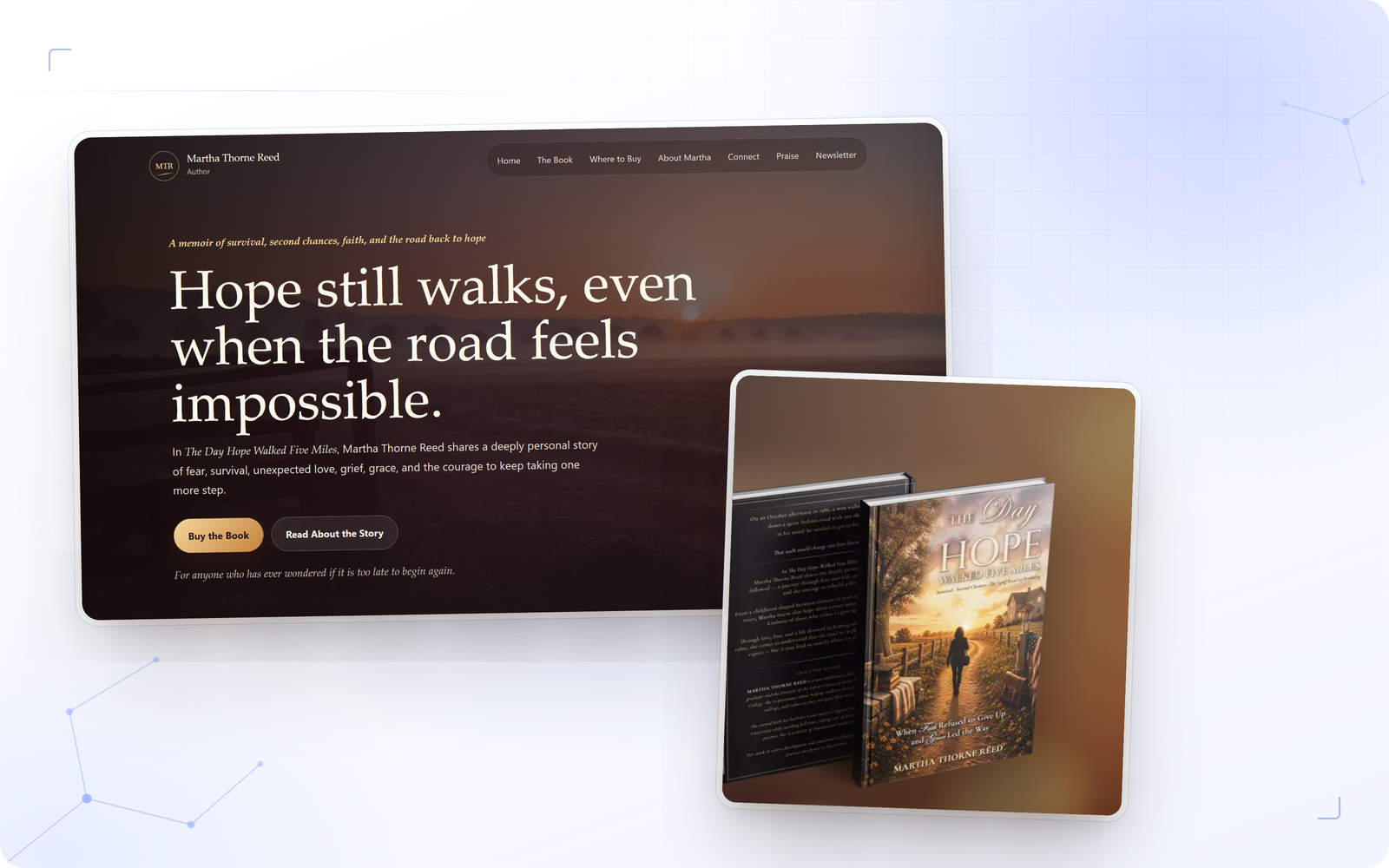 The Day Hope Walked Five Miles — Author Book Website