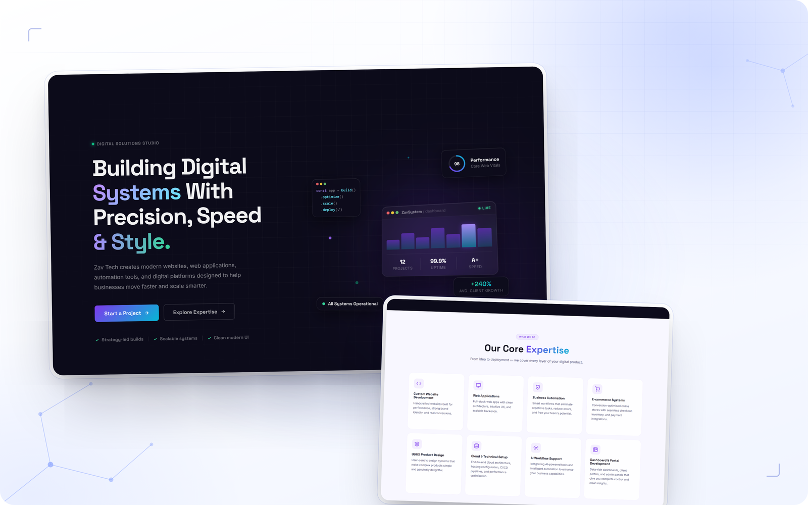 Zav Tech — Digital Solutions Studio Website