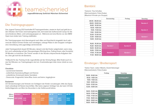 Screenshot Jugendgolf