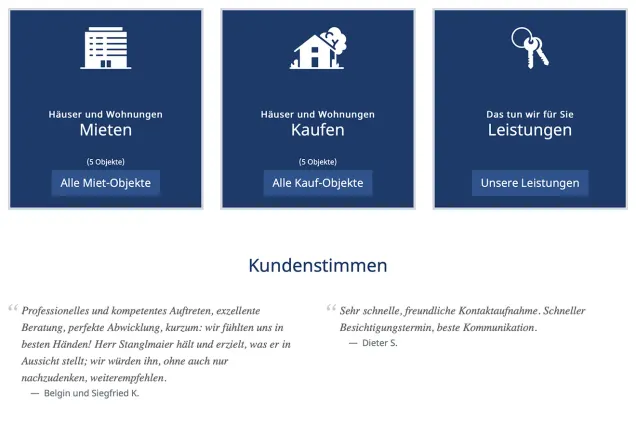 Stanglmaier Immobilien Portraits