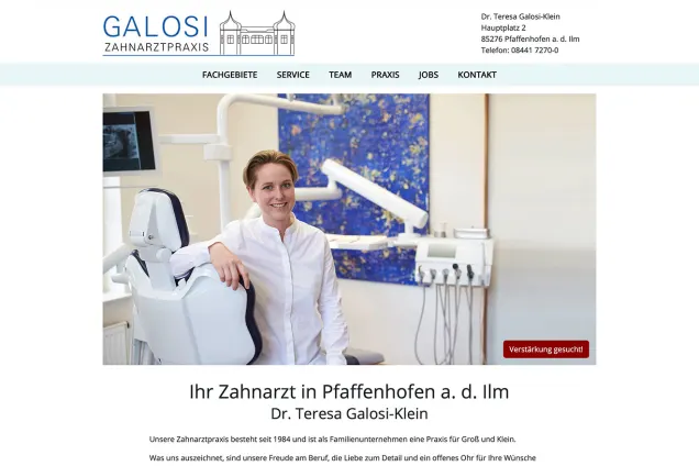 Zahnärztin Dr. Teresa Galosi-Klein Internet