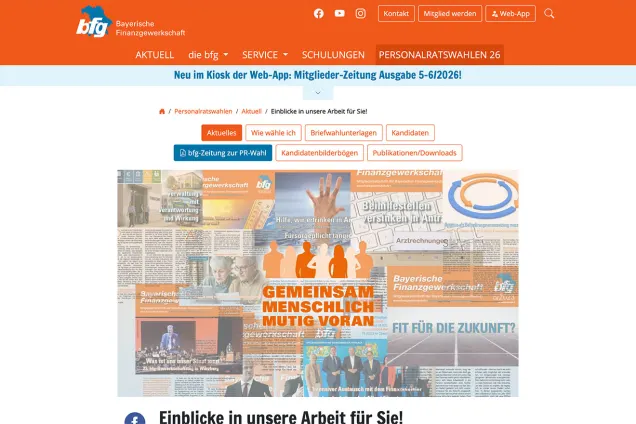 Screenshot Internetseite