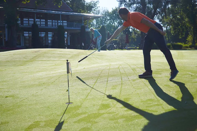 Robert Hamster Putting Lesson