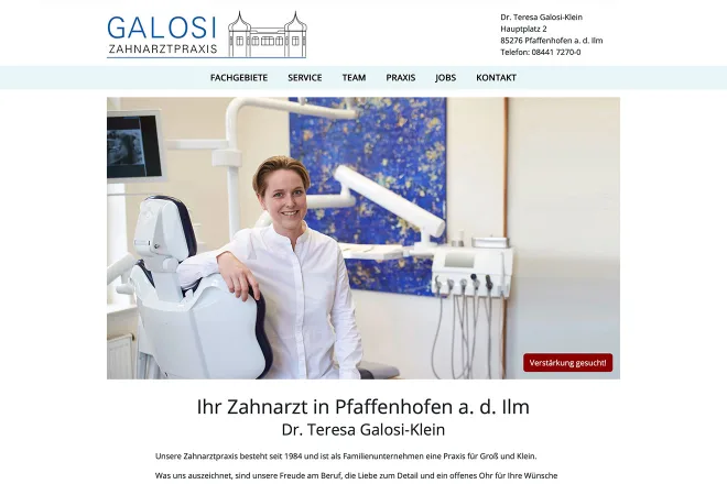 Zahnärztin Dr. Teresa Galosi-Klein Internet