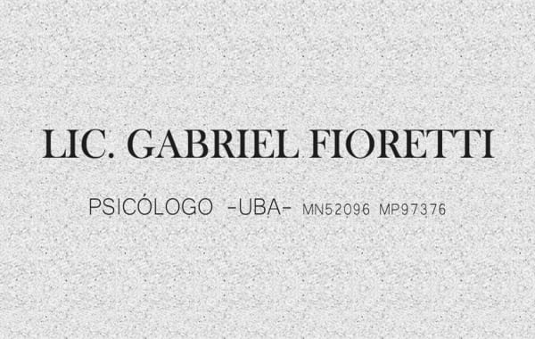 Lic. Gabriel Fioretti