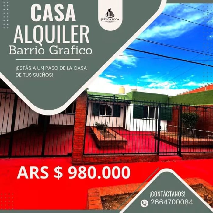 ALQUIER CASA 3 DORMITORIOS