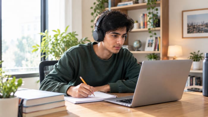 ACT BSSS Student studying online with StudyHours tutor