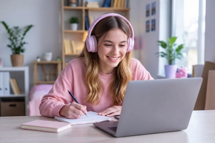 HSC Science student studying online with StudyHours tutor
