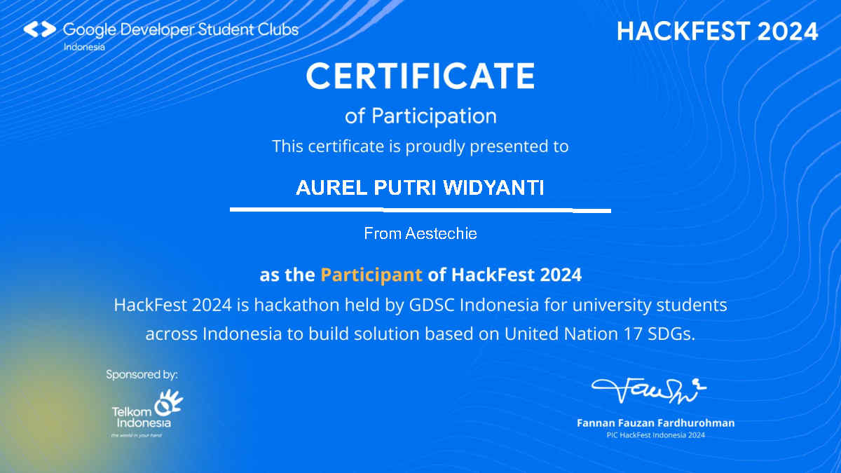 HackFest Certificate