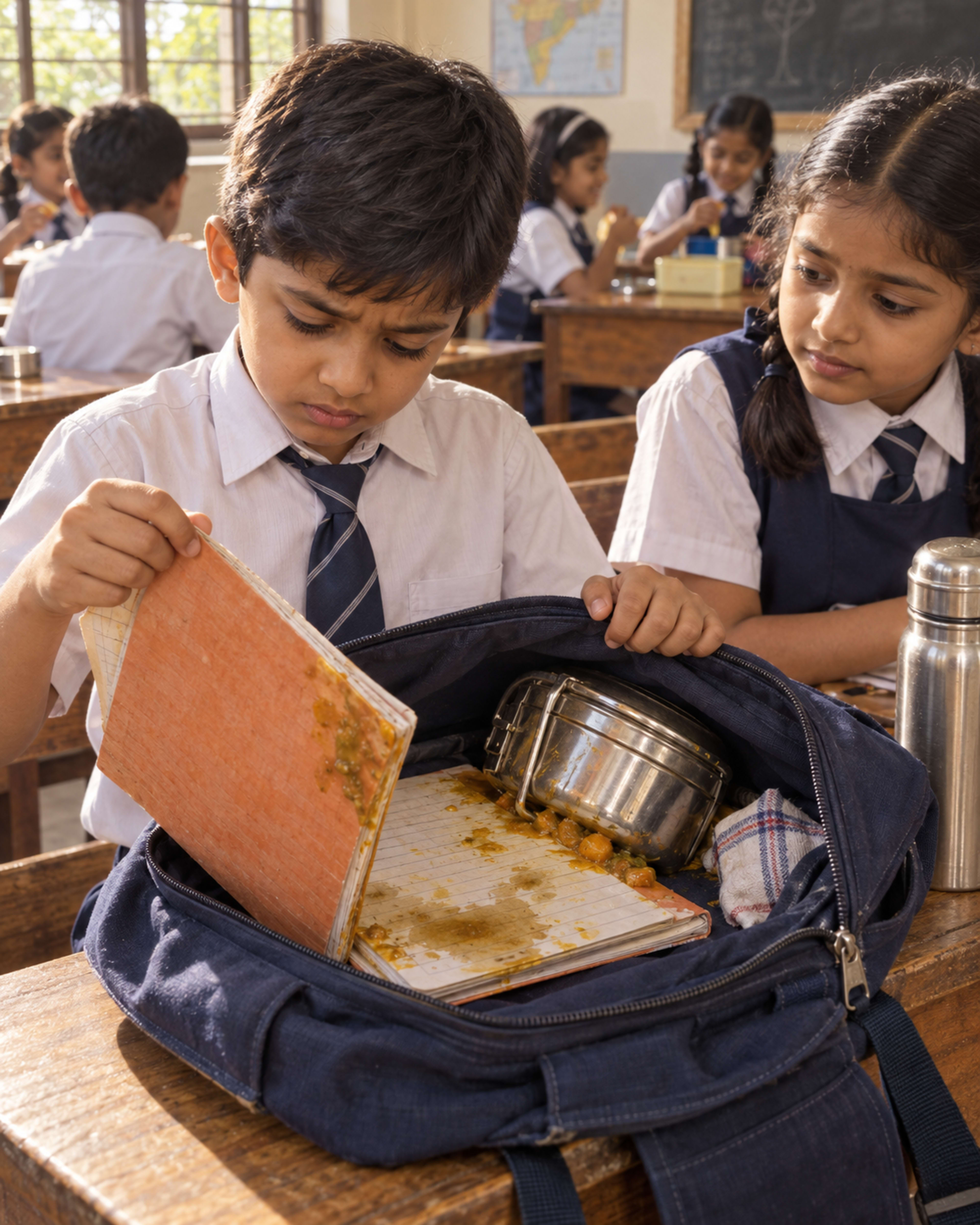 The tiffin that leaked