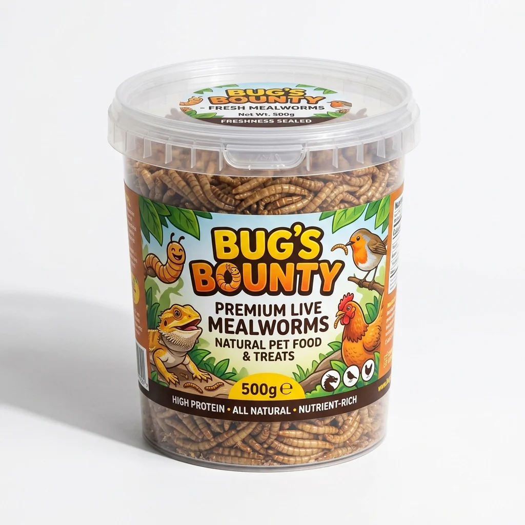 Hộp Sâu Bột Nhựa IML 500g