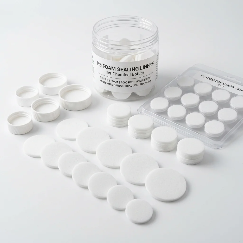 Màng seal đệm xốp PS nắp chai hóa chất gia dụng