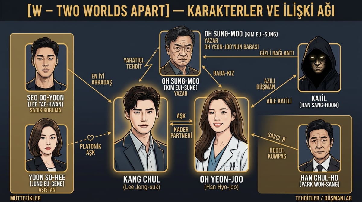 W – Two Worlds Apart Dizisi Karakterler ve İlişki Ağı
