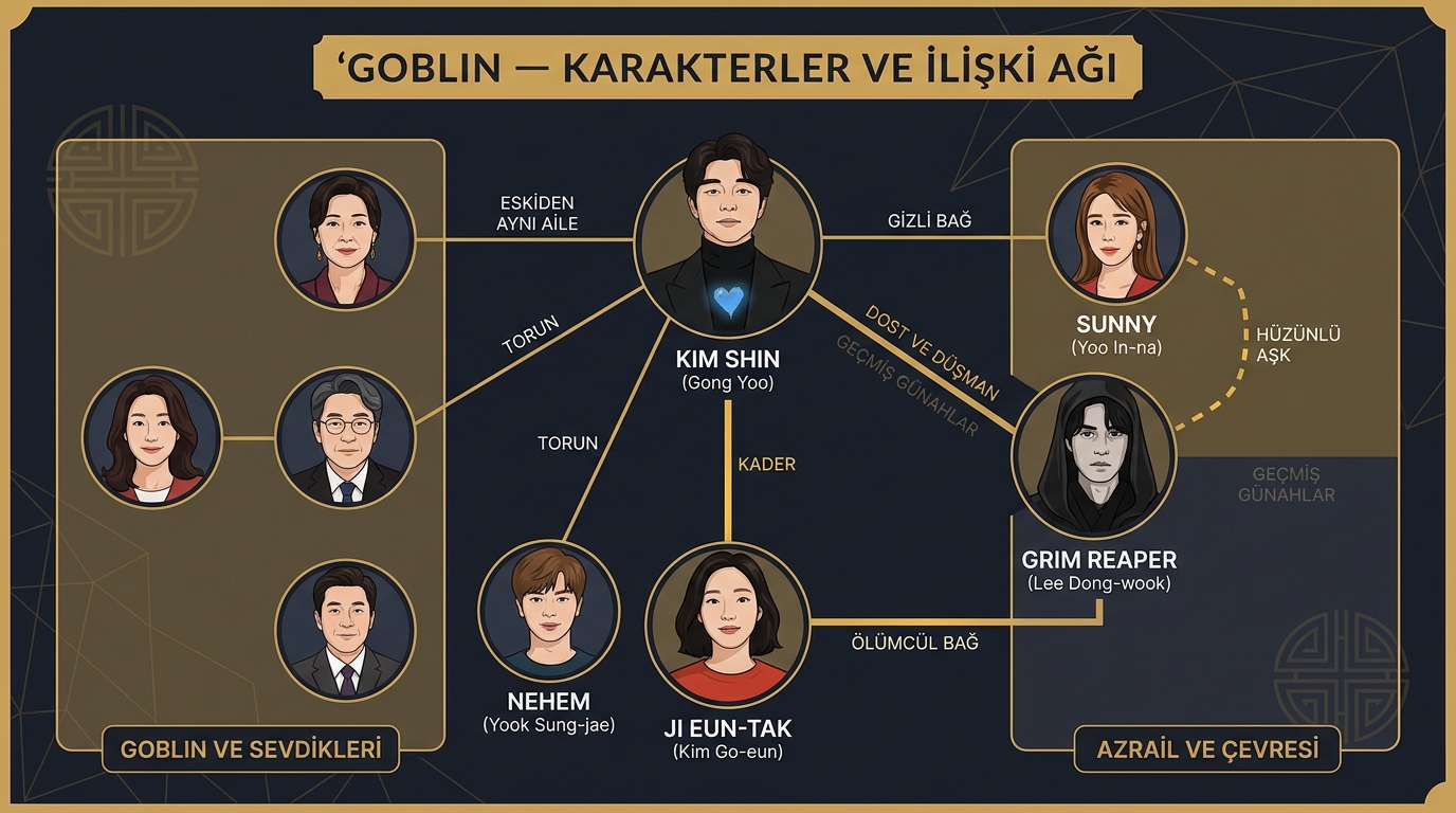 Goblin Dizisi Karakterler ve İlişki Ağı