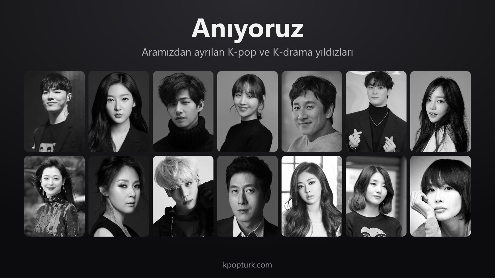 Anıyoruz: aramızdan ayrılan K-pop ve K-drama yıldızları