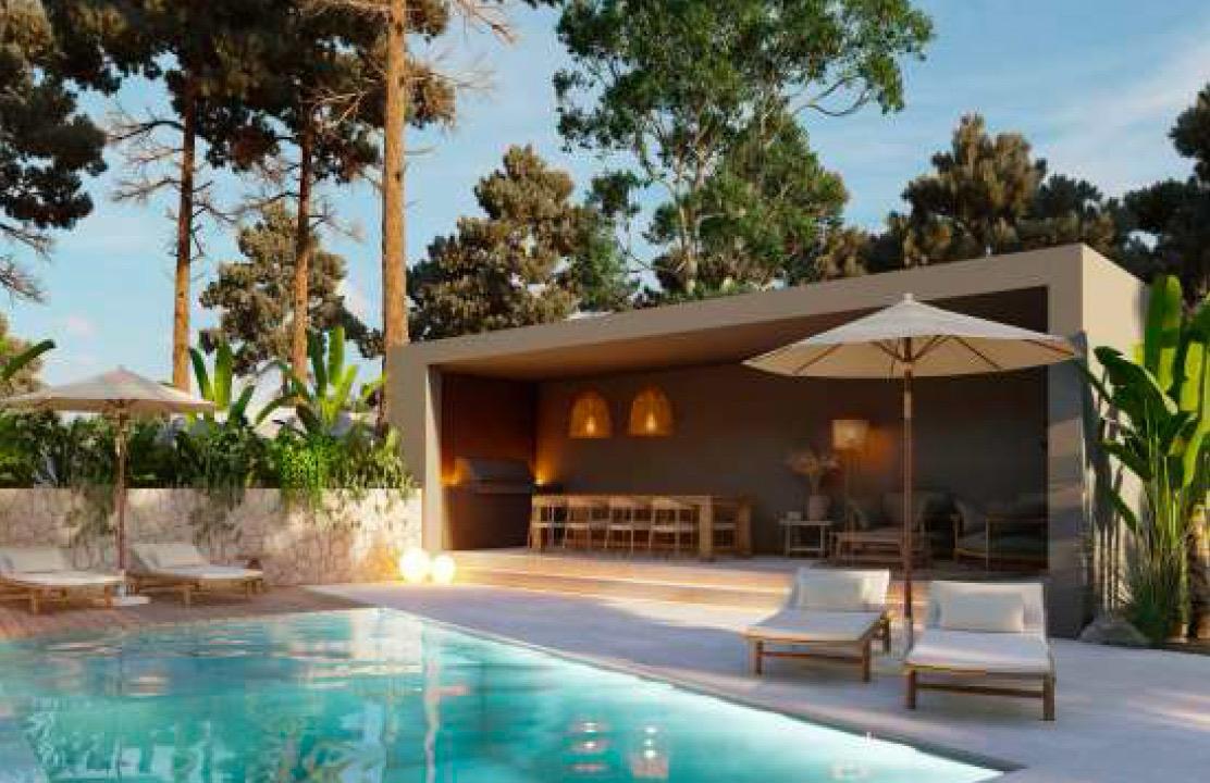 New construction villa project in Santa Ponsa, Mallorca – modern architectural design with pool and garden