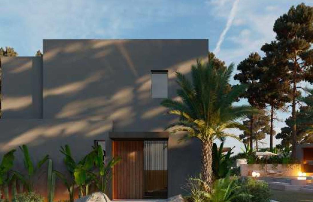 New construction villa project in Santa Ponsa, Mallorca – modern architectural design with pool and garden