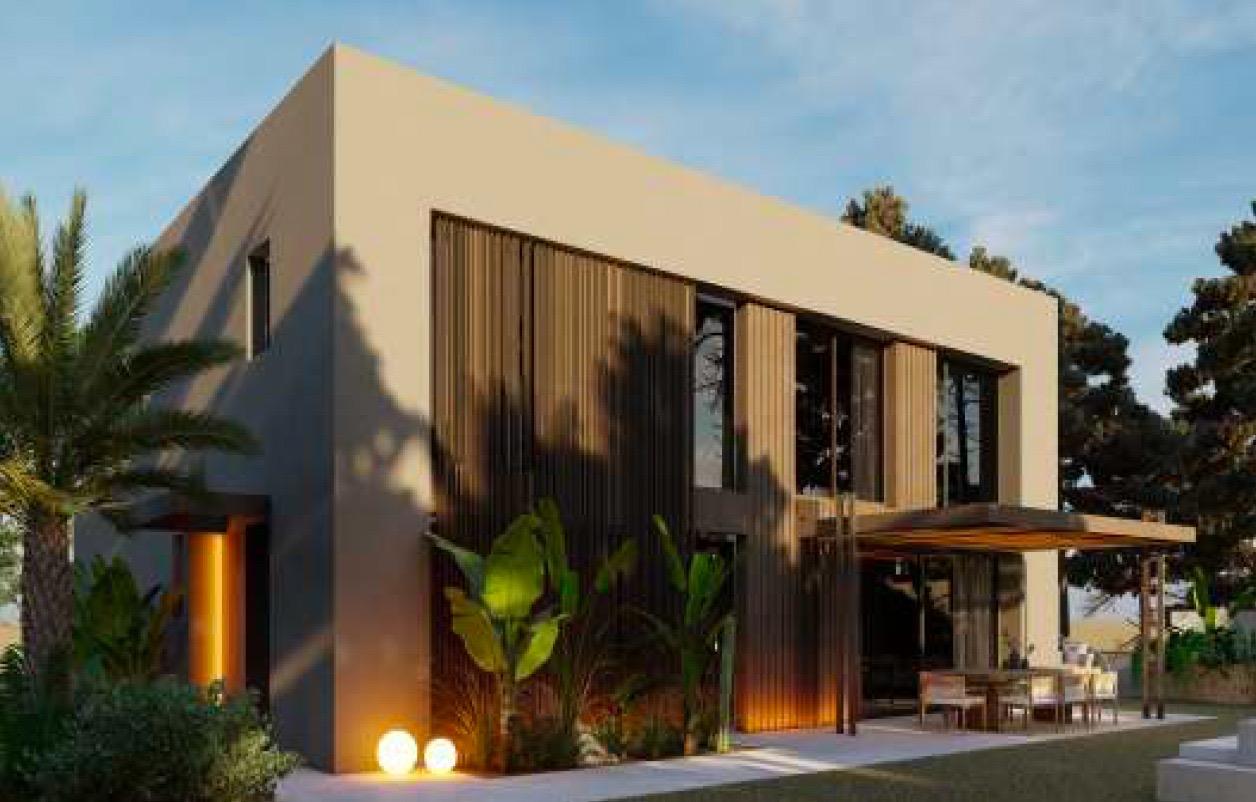 New construction villa project in Santa Ponsa, Mallorca – modern architectural design with pool and garden