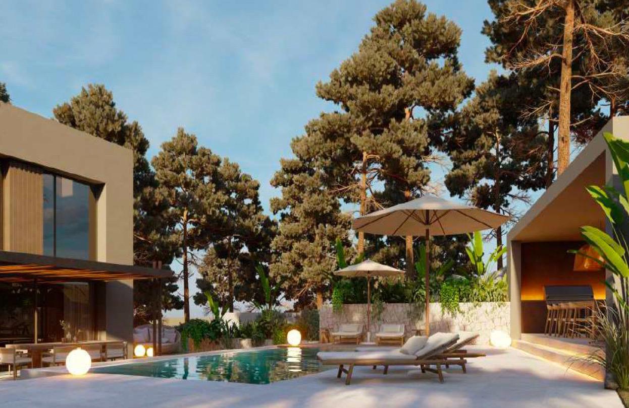 New construction villa project in Santa Ponsa, Mallorca – modern architectural design with pool and garden