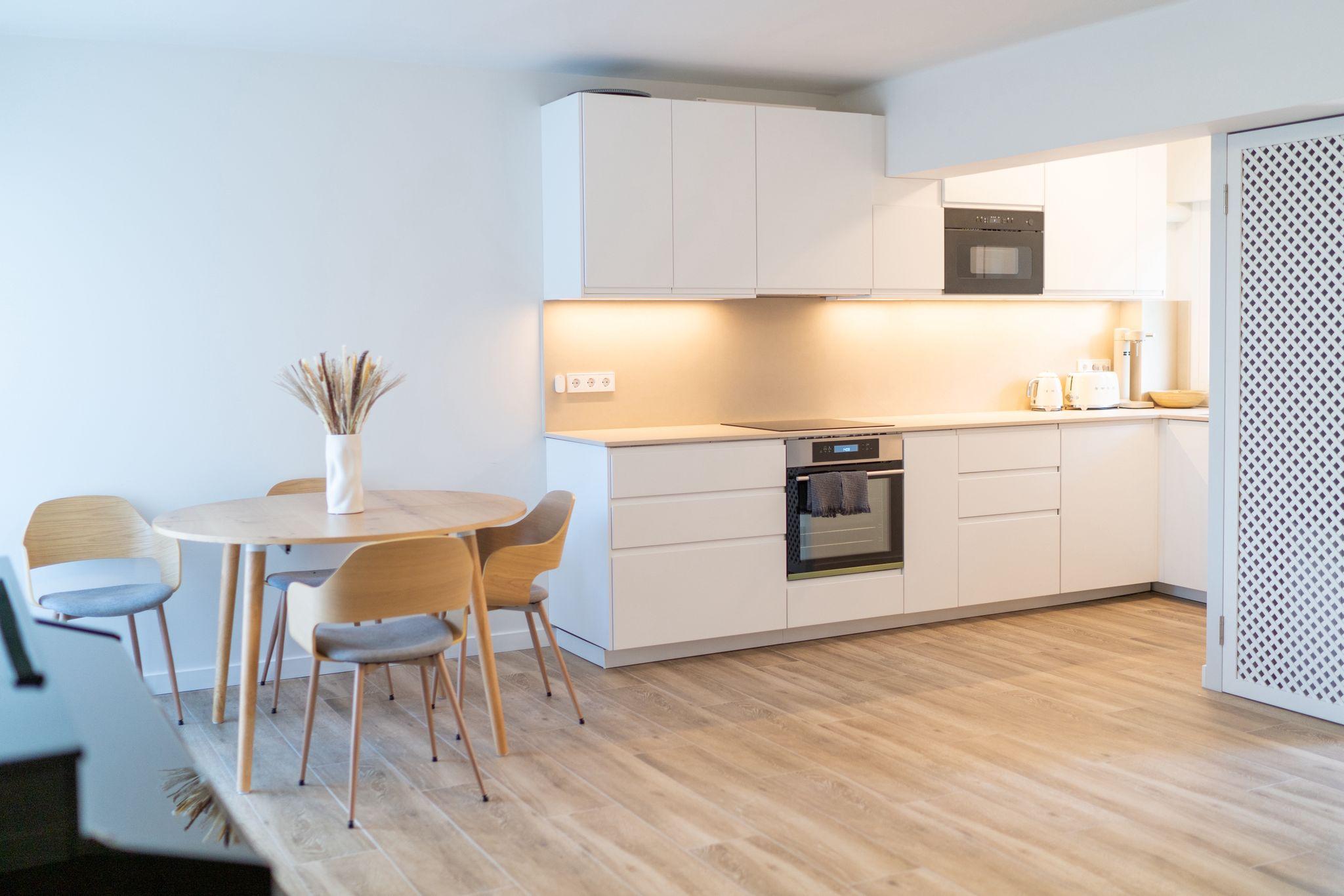 Bright ground floor apartment interior, recently renovated