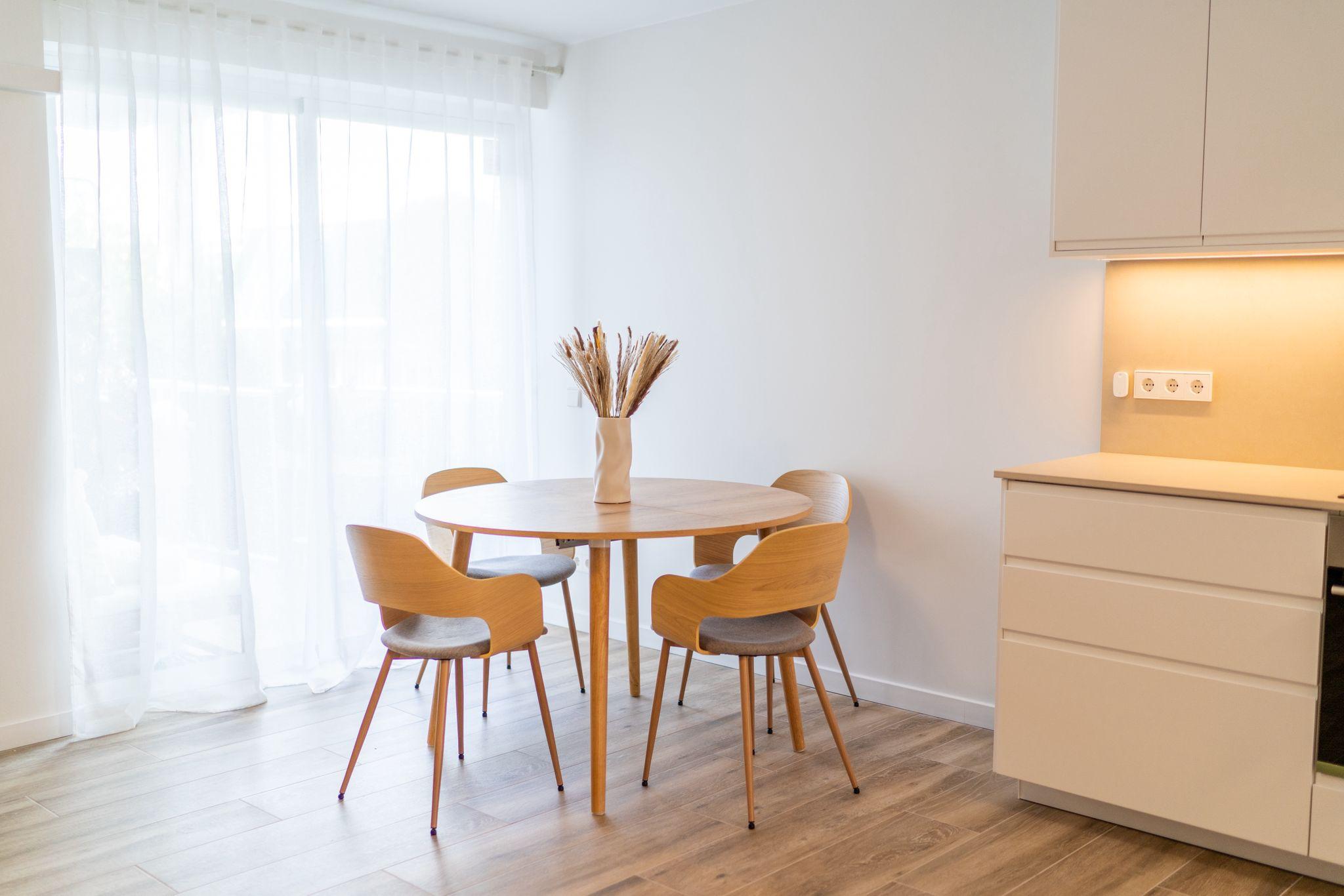 Bright ground floor apartment interior, recently renovated