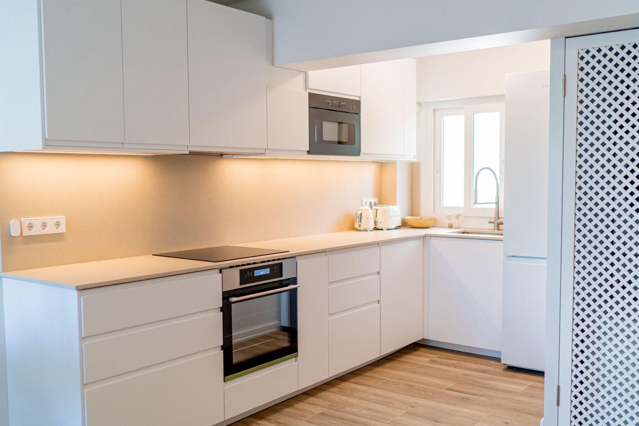 Bright ground floor apartment interior, recently renovated