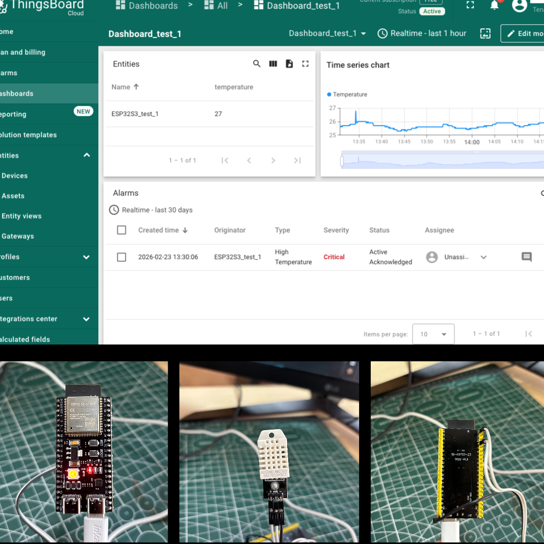 ESP32-S3 AM2302 MQTT Monitor