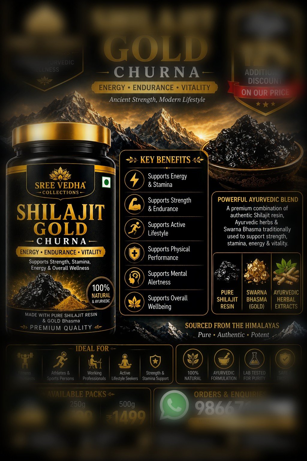 SHILAJIT GOLD CHURNA - 100 Grams