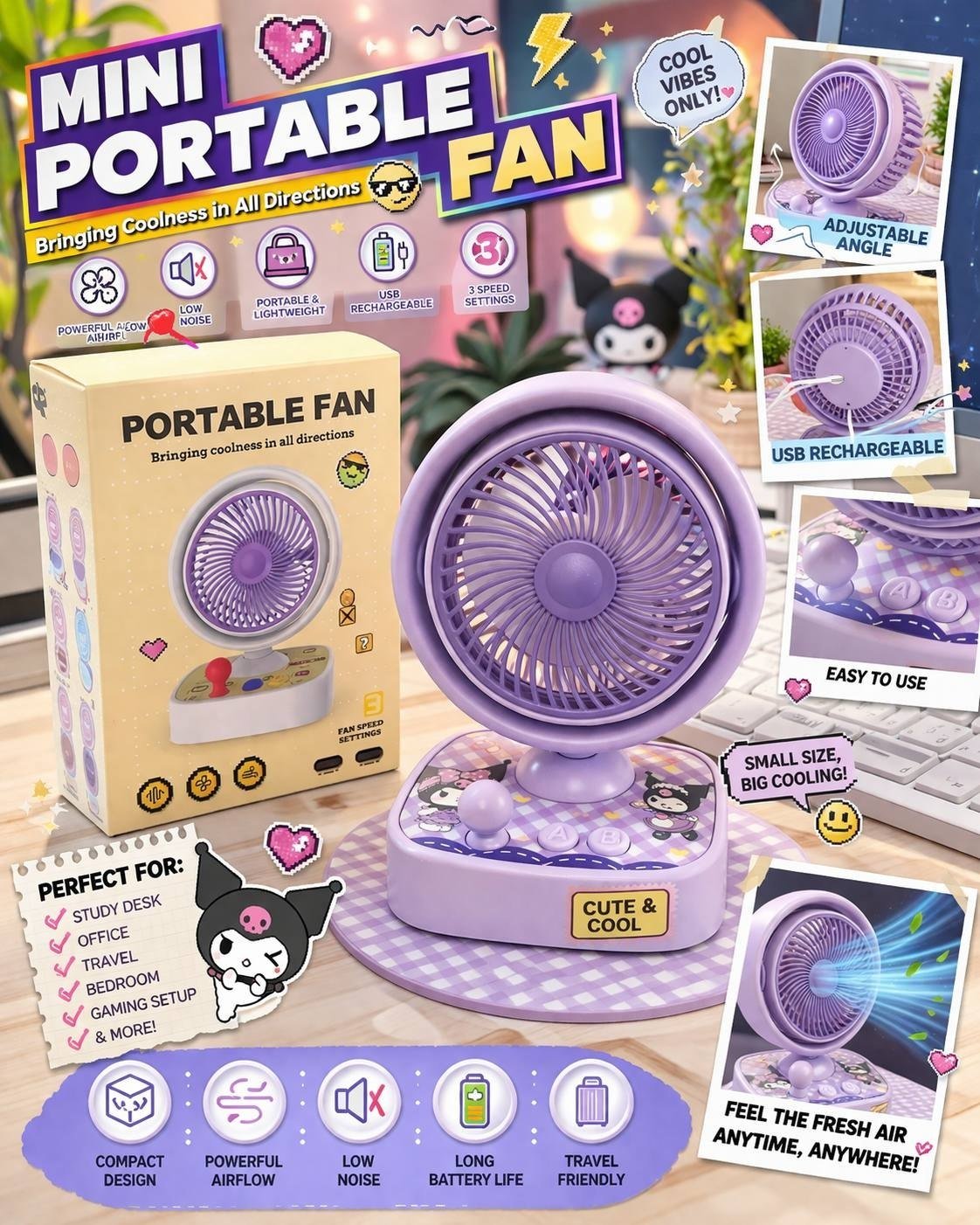 Portable Table Fan