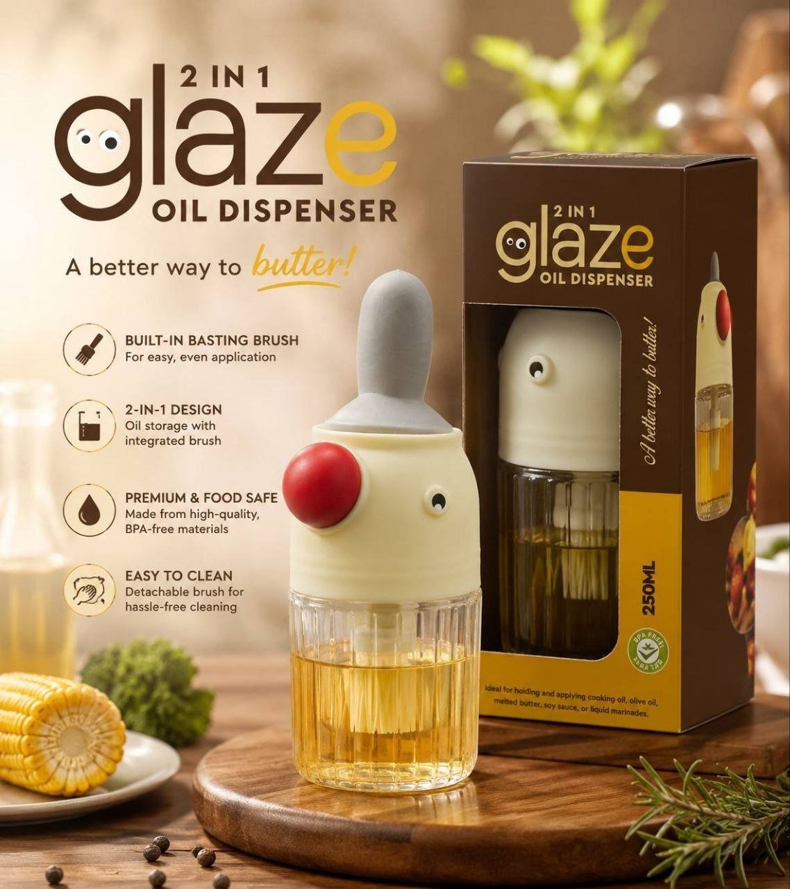 2 in 1 Glaze Oil Dispenser