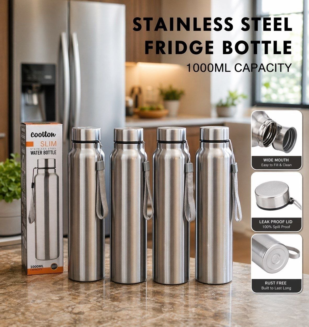 Steel Fridge Bottle