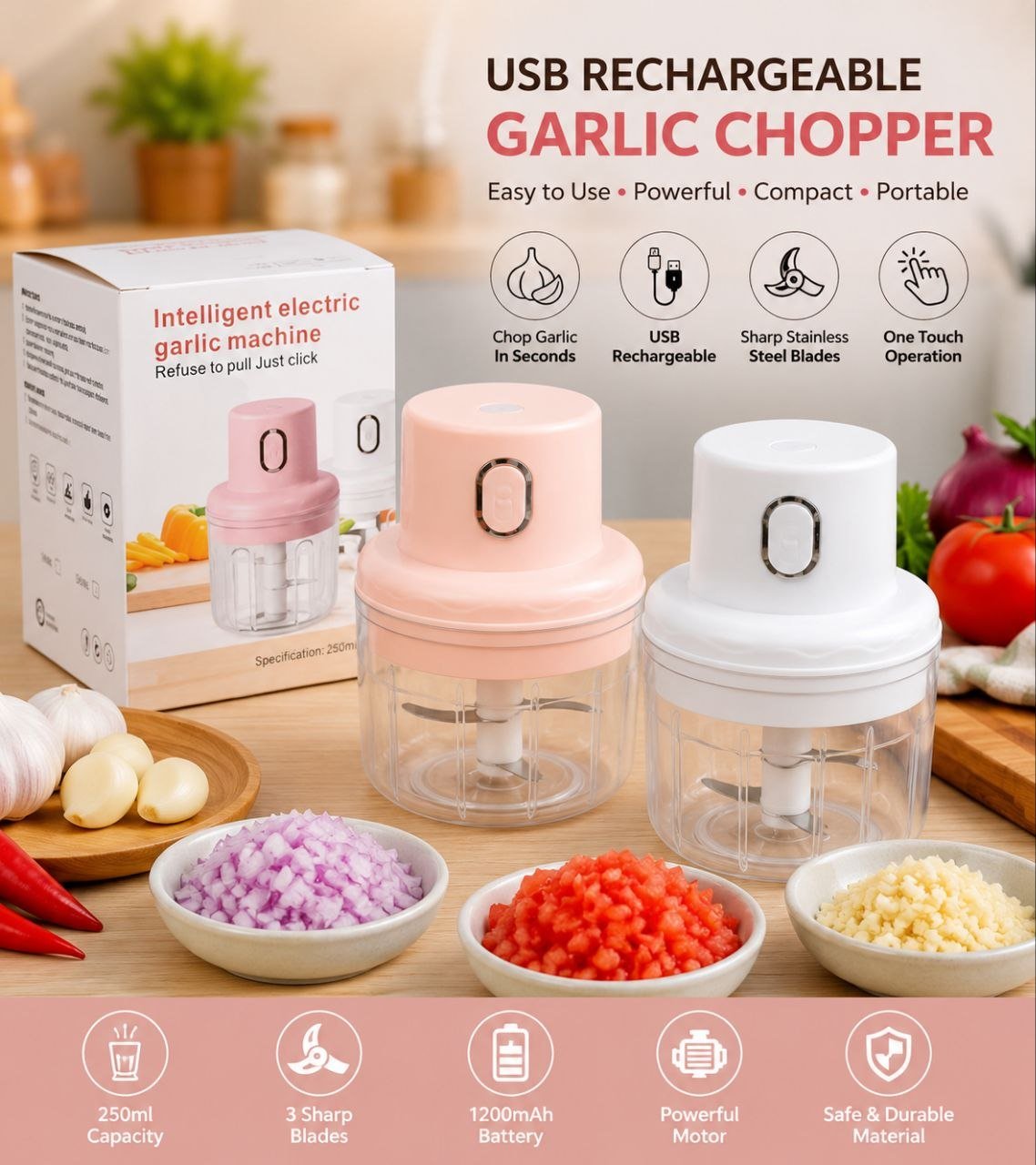 USB Garlic chopper